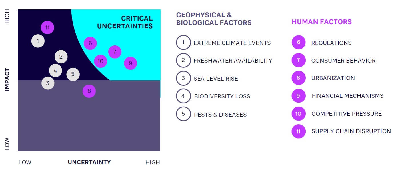 FIGURE 3: HUMAN SHAPING FACTOR RANKING AND CRITICAL UNCERTAINTIES